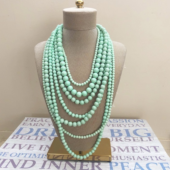 haveit.wearit.loveit Jewelry - Handmade green mint multi strand necklace